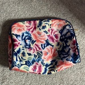 Floral makeup bag